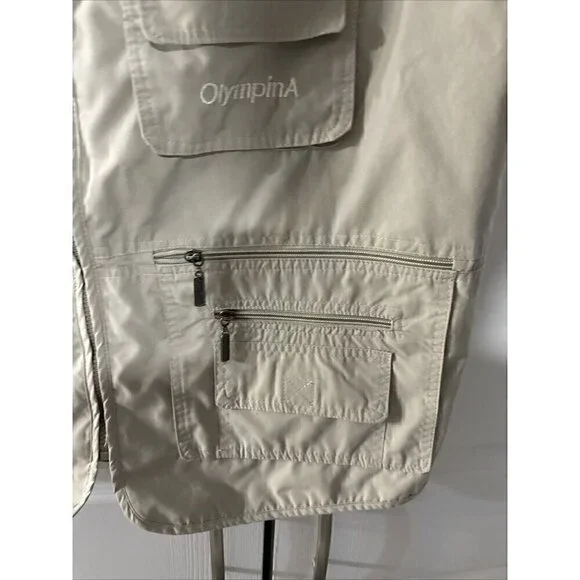 OLYMPIANA Men's Utility Fishing Hunting Safari Vest Large - Picture 6 of 6